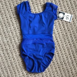 Fivedancewear blue leotard.